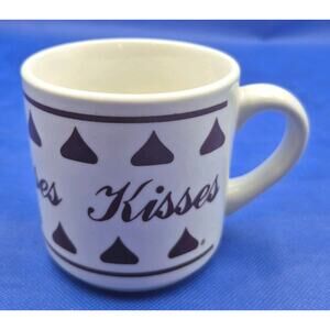 Vintage 1988 Hershey Kisses Stoneware Cocoa Coffee Mug Cream Brown 10oz Capacity